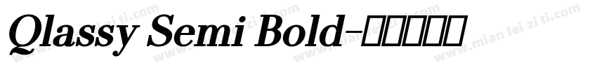 Qlassy Semi Bold字体转换